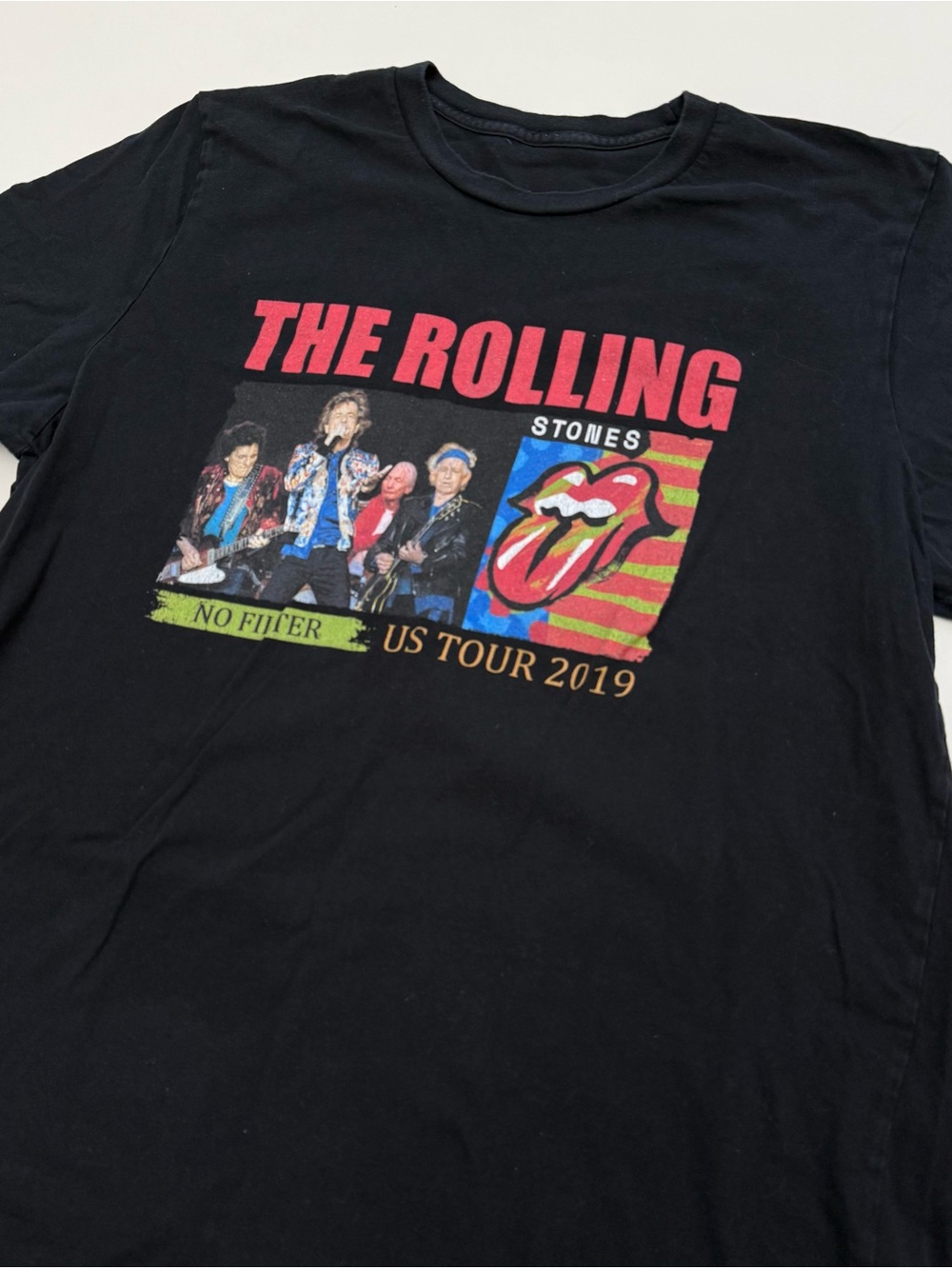 The Rolling Stones Black 'US Tour 2019' Graphic Tee